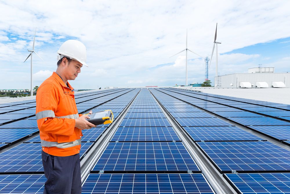 Industrial solar installation